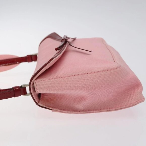 PRADA Shoulder Bag Canvas Pink Silver Auth 127866 - Picture 6 of 16